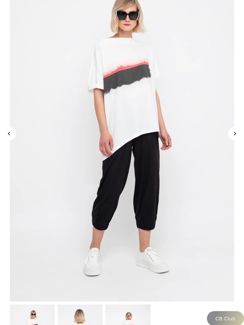 Ozai n Ku horizon art tee s- 6-8 asymmetrical hem